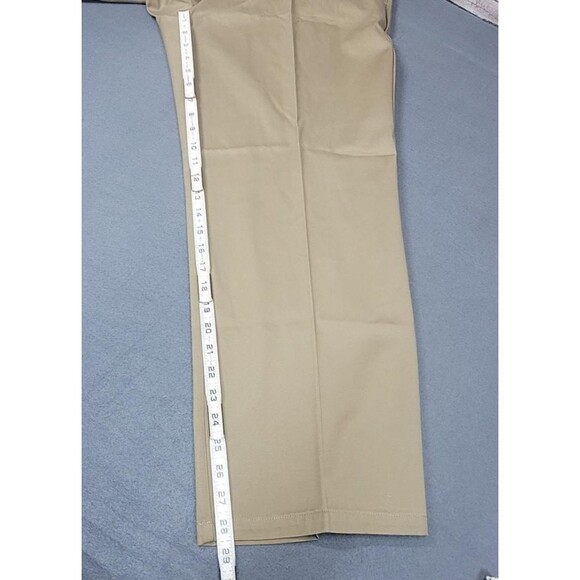 Mens Dockers Signature Khaki Pants Flat Front Size 38x29 Beige Classic Fit D3 - Picture 7 of 11